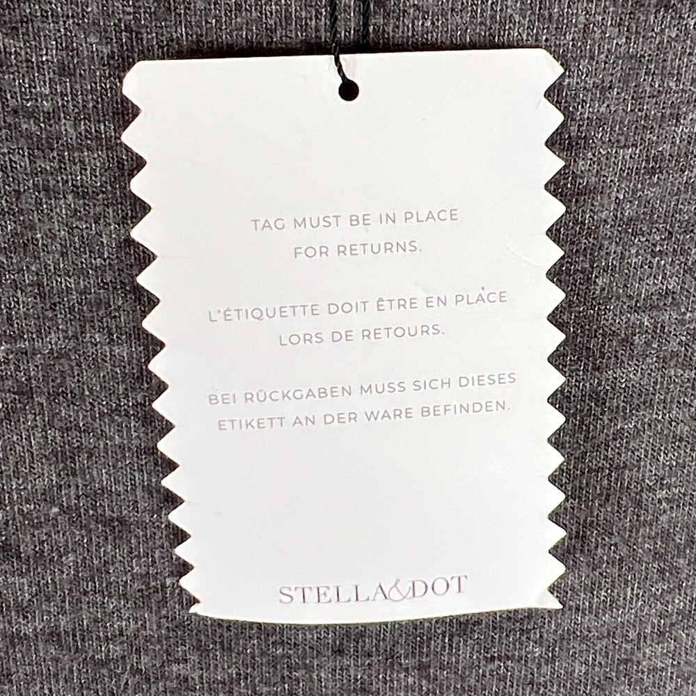 Stella & Dot women’s gray addy sweater poncho size Medium NWT - Picture 7 of 9